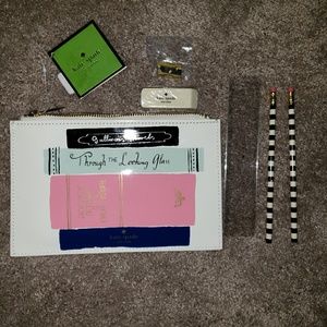 Brand new Kate spade pencil pouch w/accessories